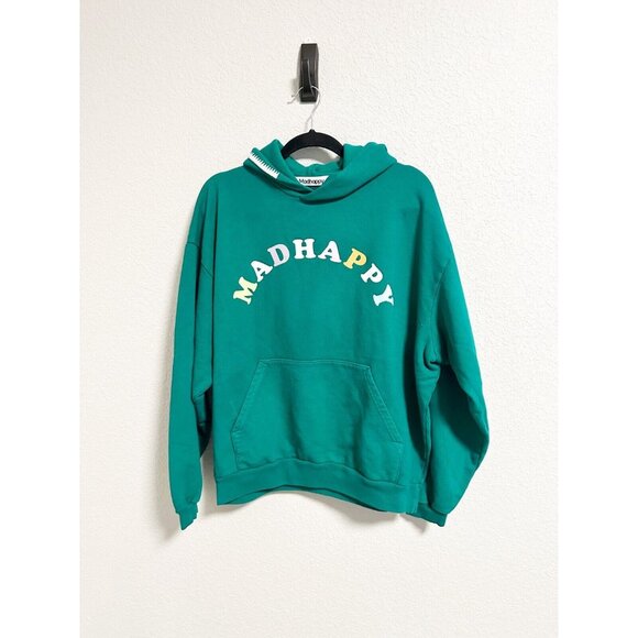 Madhappy Pastels French Terry Hoodie Pullover Long Sleeve Peacock Green Medium - Picture 2 of 4